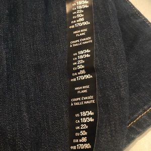 New Gap high rise flare jeans